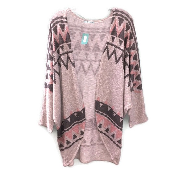 Maurices Sweaters - Maurice’s Boho Aztec Glitter Open Front Cardigan